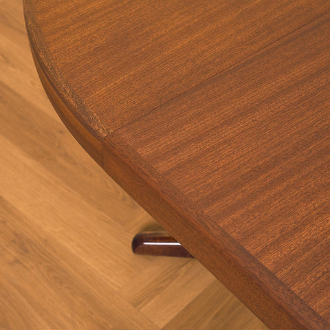 Danish round dining table in mahogany by Bramin