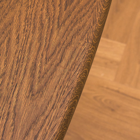 Danish oval dining table in smoked oak by Skovby