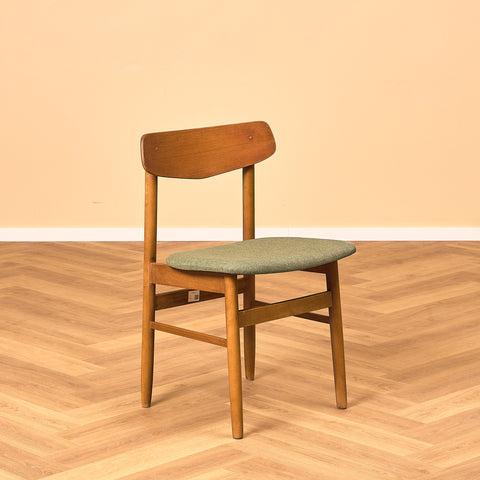 Danish dining chairs in teak and beech