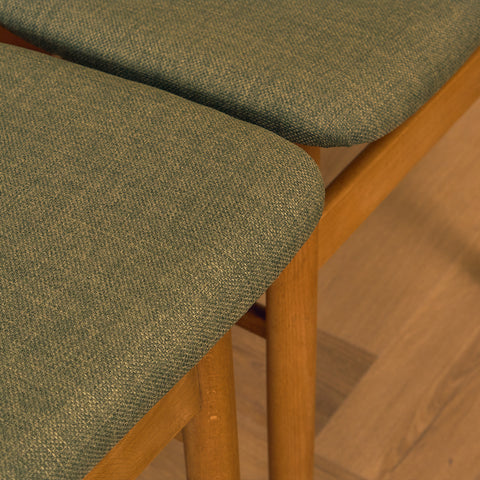 Danish dining chairs in teak and beech