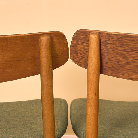 Danish dining chairs in teak and beech