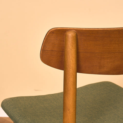 Danish dining chairs in teak and beech