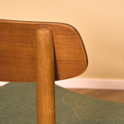 Danish dining chairs in teak and beech