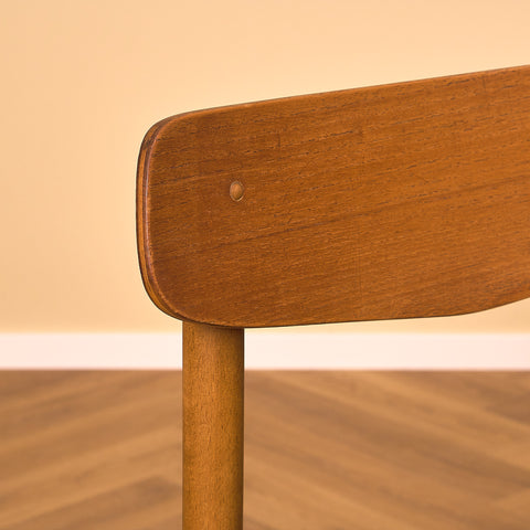 Danish dining chairs in teak and beech
