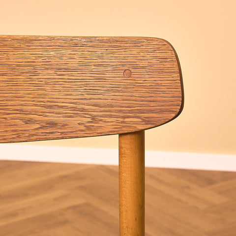 Danish dining chairs in teak and beech