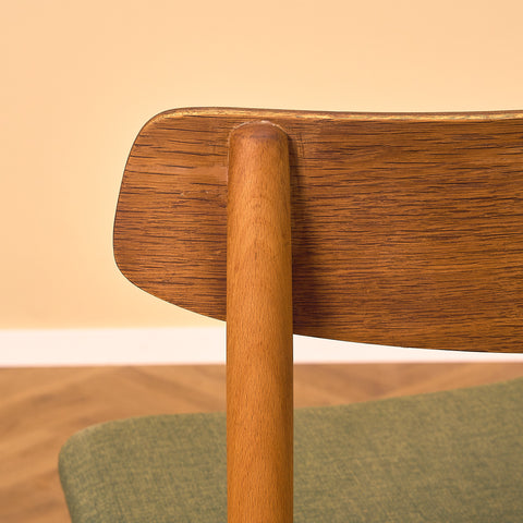 Danish dining chairs in teak and beech