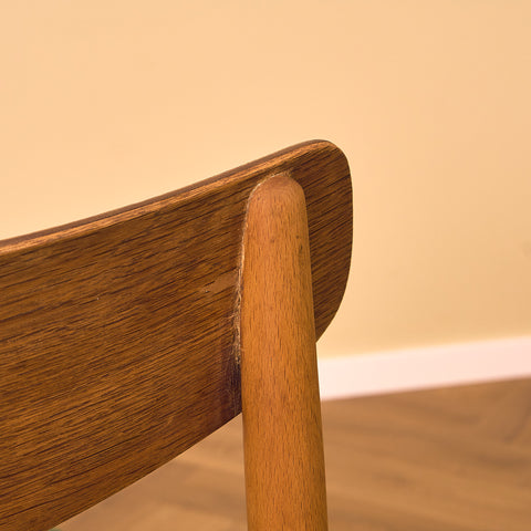 Danish dining chairs in teak and beech