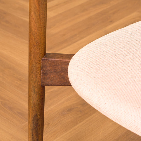 Single danish dining chairs in walnut by Harry Østergaard