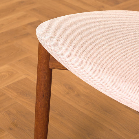 Single danish dining chairs in teak by Harry Østergaard