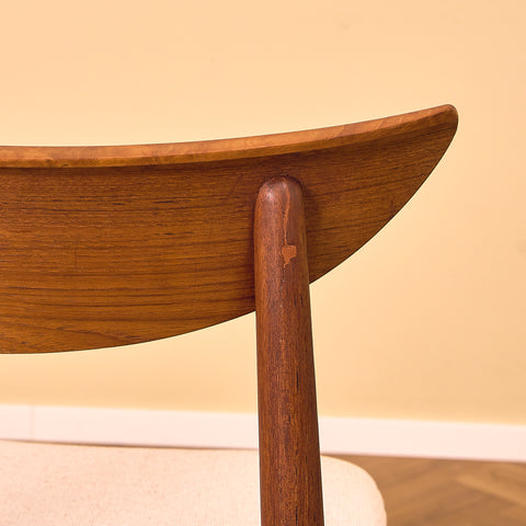 Single danish dining chairs in teak by Harry Østergaard