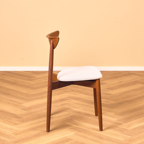Single danish dining chairs in teak by Harry Østergaard