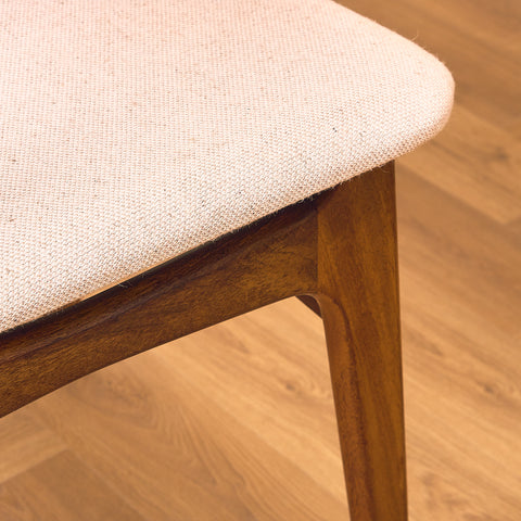Danish single dining chair in teak and walnut by Schiønning & Elgaard