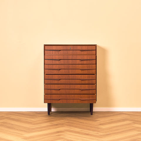 Tall Teak Chest of Drawers by J.G. Møbler, 1950s