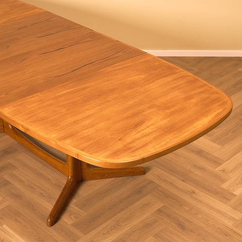 Danish oval dining table in teak by Niels Møller for Gudme Møbelfabrik