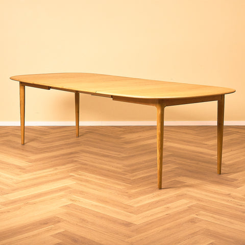 Danish oval dining table in oak by Skovmand & Andersen