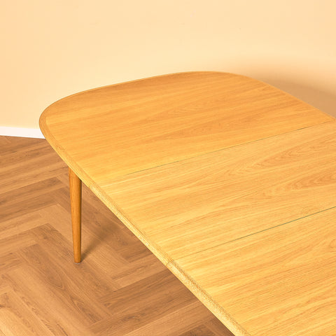 Danish oval dining table in oak by Skovmand & Andersen