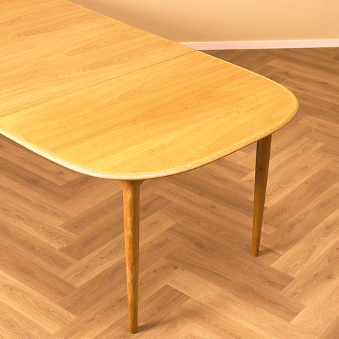 Danish oval dining table in oak by Skovmand & Andersen
