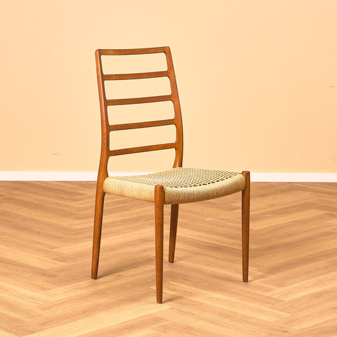 Danish dining chairs in teak by Niels O. Moller for J.L. Moller