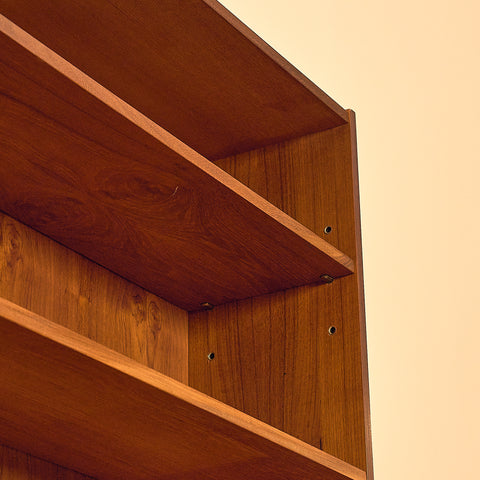 Danish bookshelf in teak and walnut