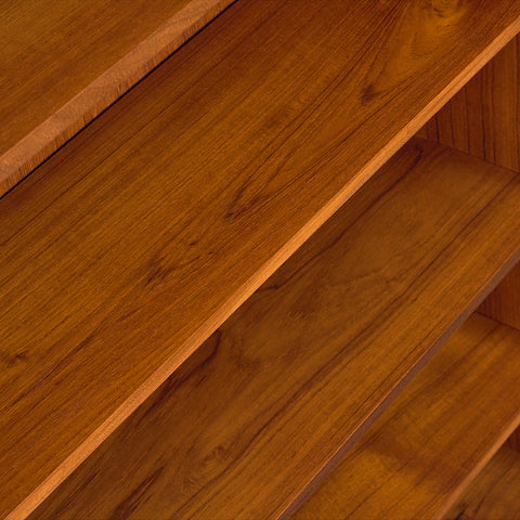 Danish bookshelf in teak and walnut