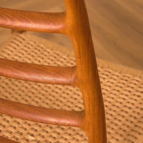 Danish dining chairs in teak by Niels O. Moller for J.L. Moller