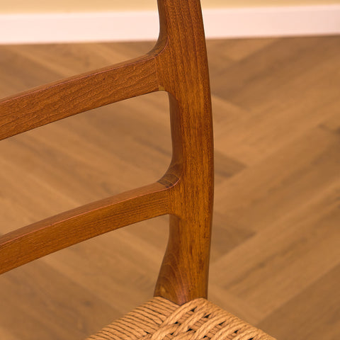 Danish dining chairs in teak by Niels O. Moller for J.L. Moller