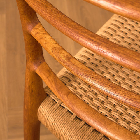 Danish dining chairs in teak by Niels O. Moller for J.L. Moller