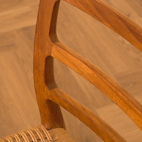 Danish dining chairs in teak by Niels O. Moller for J.L. Moller