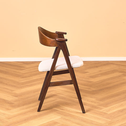 Danish dining chairs in stained teak by Kai Kristiansen