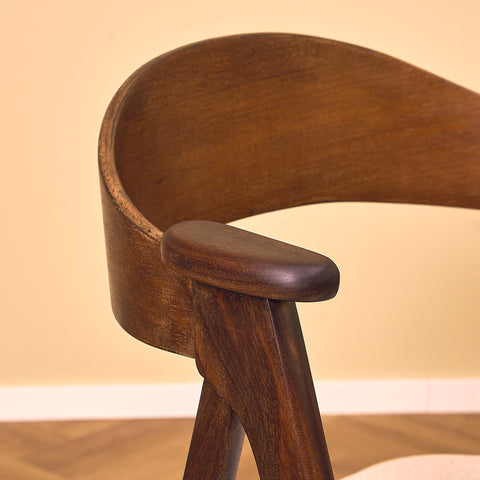 Danish dining chairs in stained teak by Kai Kristiansen