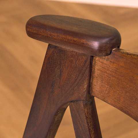 Danish dining chairs in stained teak by Kai Kristiansen