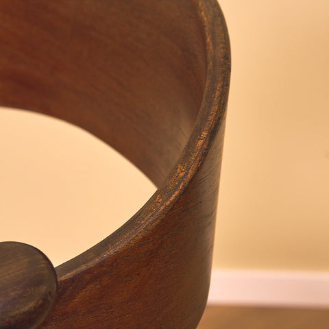 Danish dining chairs in stained teak by Kai Kristiansen