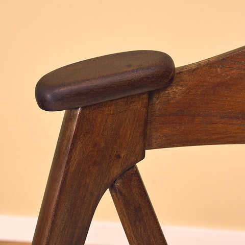 Danish dining chairs in stained teak by Kai Kristiansen
