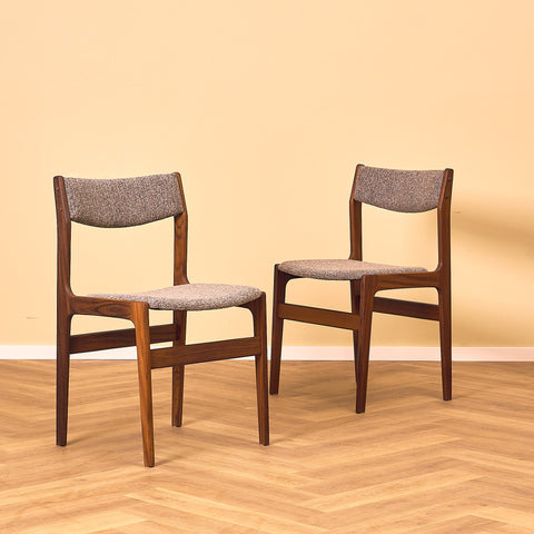 Danish dining chairs in walnut