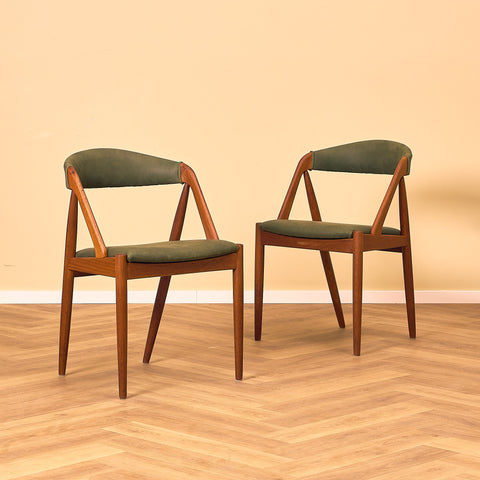 Danish dining chairs in teak, model 31 by Kai Kristiansen