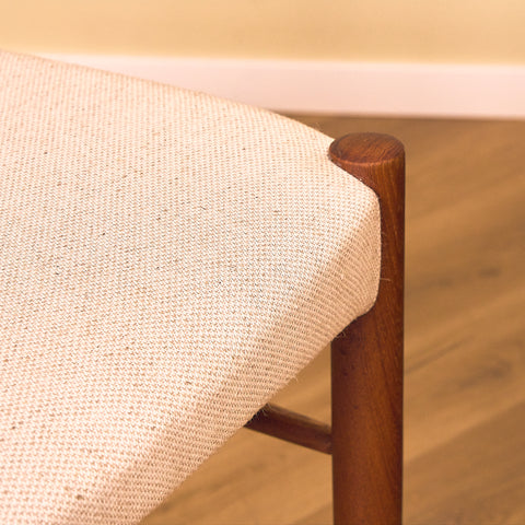 Danish dining chairs in teak in the style of Ejner Larsen