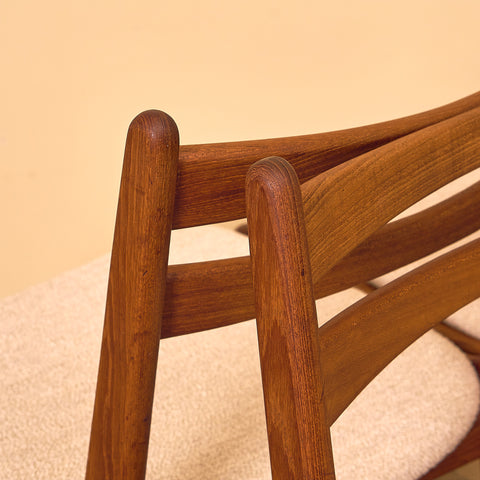 Danish set of 4 dining chairs in teak