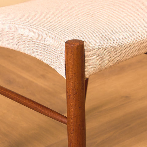 Danish dining chairs in teak in the style of Ejner Larsen