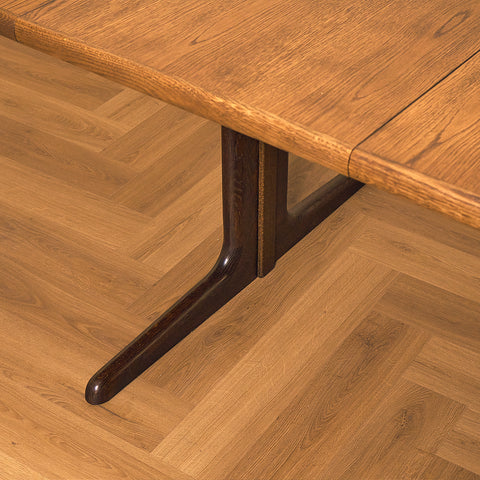 Danish dining table in smoked oak by Skovby