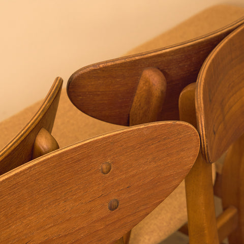 Dining chairs in teak & beech by Farstrup, model 210
