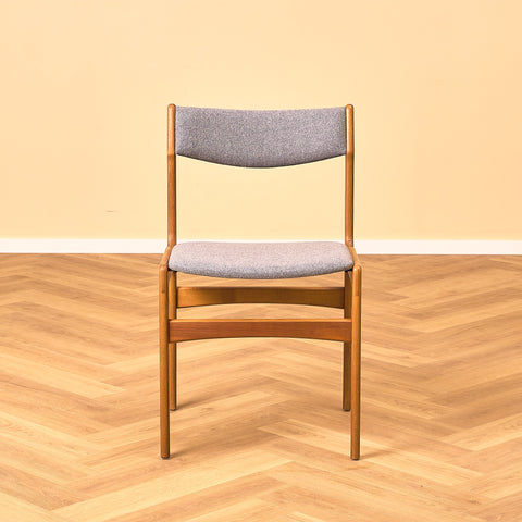Danish set of 6 dining chairs in teak by Erik Buch for Nova Stolefabrik