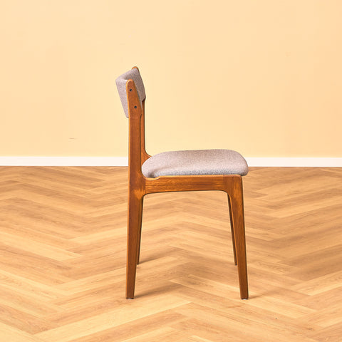 Danish set of 6 dining chairs in teak by Erik Buch for Nova Stolefabrik