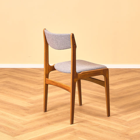 Danish set of 6 dining chairs in teak by Erik Buch for Nova Stolefabrik