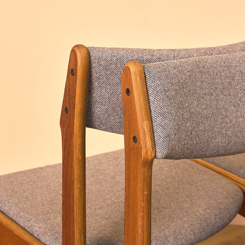 Danish set of 6 dining chairs in teak by Erik Buch for Nova Stolefabrik