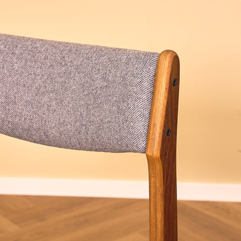 Danish set of 6 dining chairs in teak by Erik Buch for Nova Stolefabrik