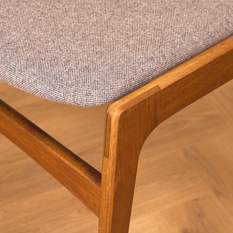 Danish set of 6 dining chairs in teak by Erik Buch for Nova Stolefabrik