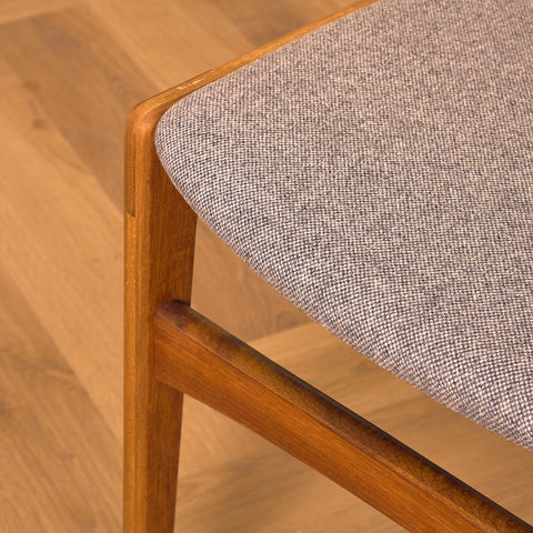 Danish set of 6 dining chairs in teak by Erik Buch for Nova Stolefabrik