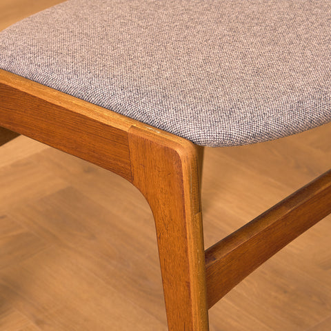 Danish set of 6 dining chairs in teak by Erik Buch for Nova Stolefabrik