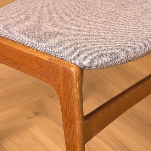 Danish set of 6 dining chairs in teak by Erik Buch for Nova Stolefabrik