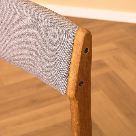 Danish set of 6 dining chairs in teak by Erik Buch for Nova Stolefabrik
